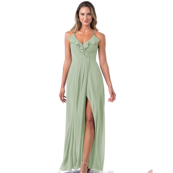 Azazie Dresses & Skirts - Azazie Erica Dusty Sage Bridesmaid Dress